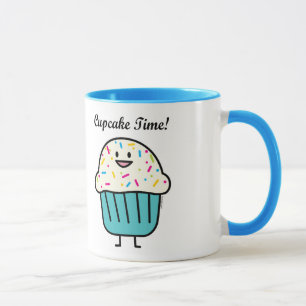 Tasse Le temps de petit gâteau avec arrose le fondant