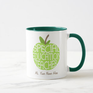 Tasse Le vert Apple de professeur d'éducation spéciale