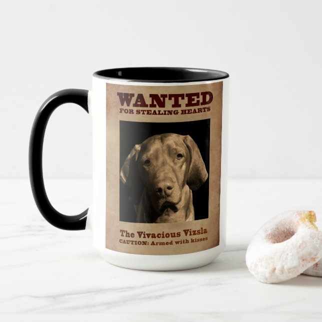 Tasse Le Vizsla vivace (Avec donut)