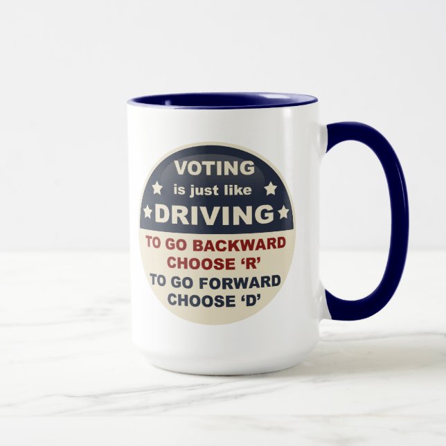 Tasse Le vote est juste comme l'entraînement (Droite)