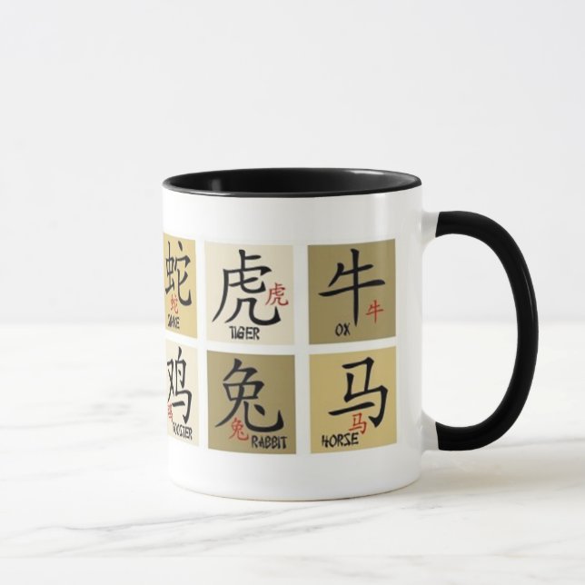 Tasse Le zodiaque chinois signe la boue (Droite)