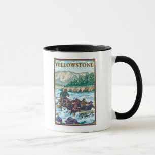 Tasse L'eau blanche transportant par radeau - parc