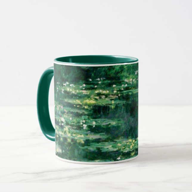 Tasse L'EAU MENSONNE EN ÉTANG VERT par Claude Monet (Devant gauche)
