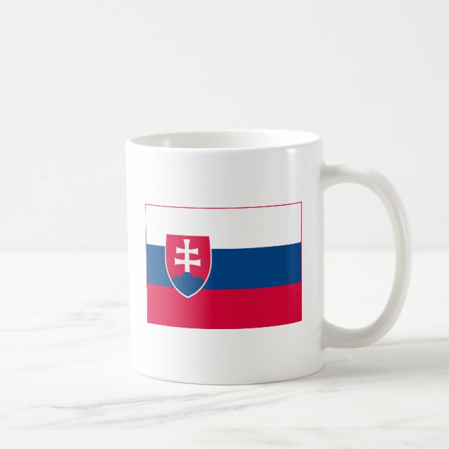 Tasse (légère) de drapeau de la Slovaquie (Droite)