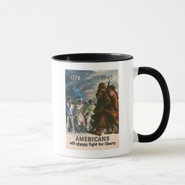 Tasse Les Américains lutteront toujours pour la liberté (Droite)