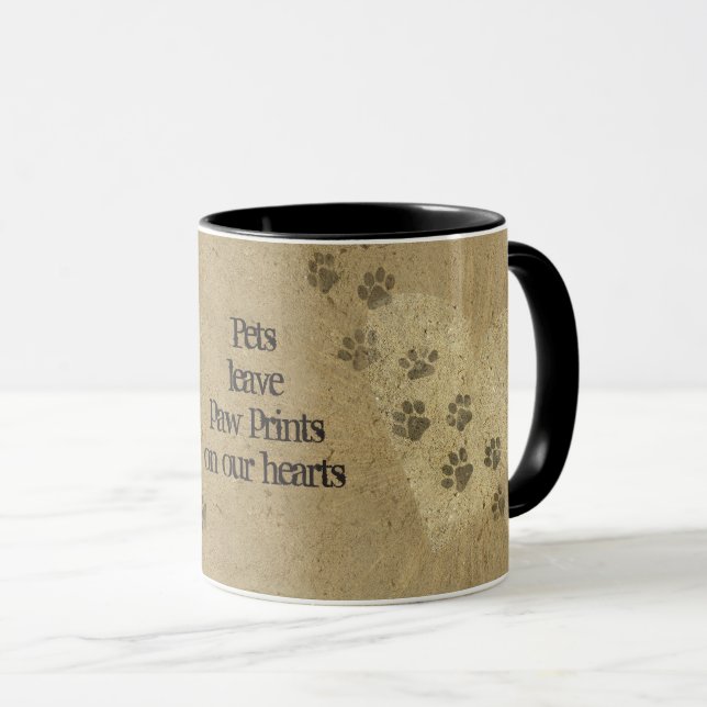 Tasse Les animaux laissent des Empreintes de pattes sur  (Devant droit)