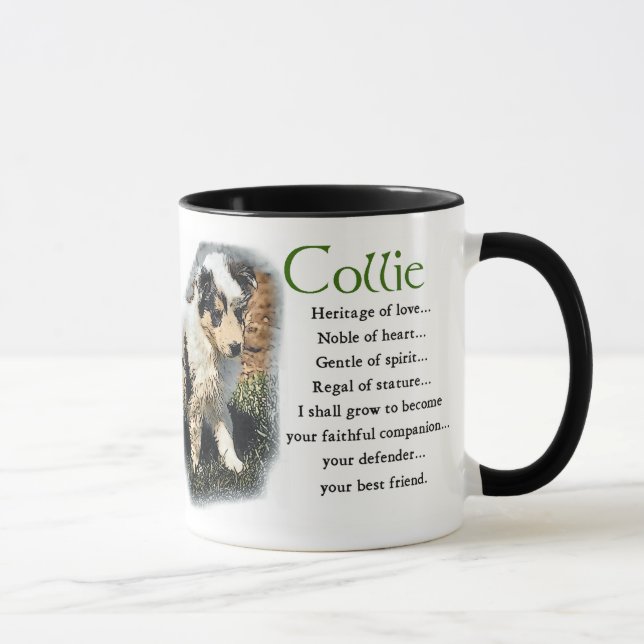 Tasse Les cadeaux de Blue Merle Collie (Droite)