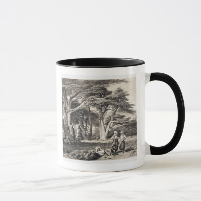 Tasse Les cèdres du Liban, gravés par Freeman (sépia (Droite)