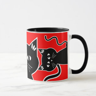 Tasse Les chats curieux gardent un oeil sur vous !