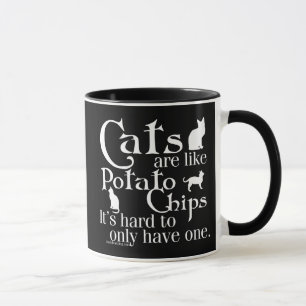 Tasse Les chats sont comme des pommes chips…