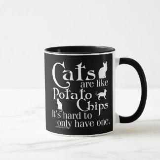 Tasse Les chats sont comme des pommes chips…