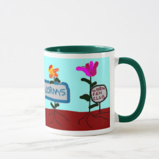 Tasse Les fleurs indiquent que "nous aimons des vers !"