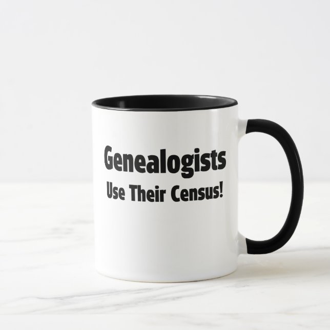 Tasse Les Généalogistes Utilisent Leur recensement (Droite)