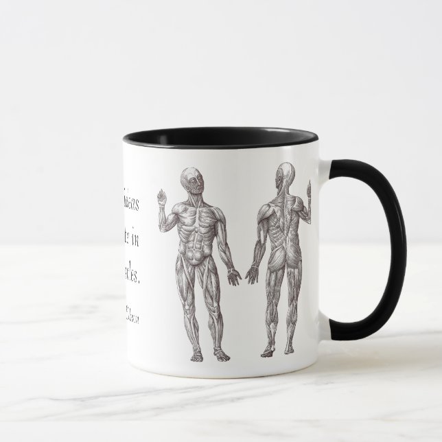 Tasse Les grandes idées proviennent des muscles (Droite)