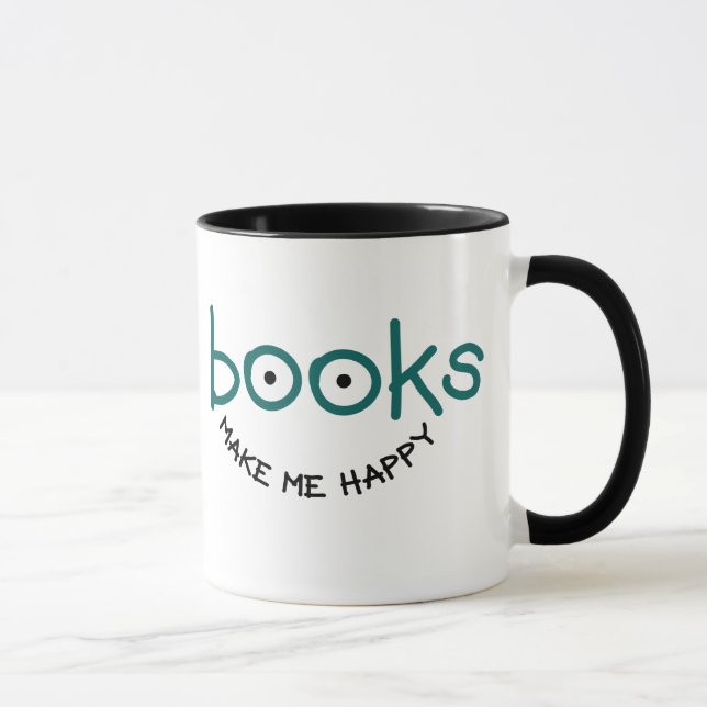 Tasse Les livres me rendent heureux (Droite)