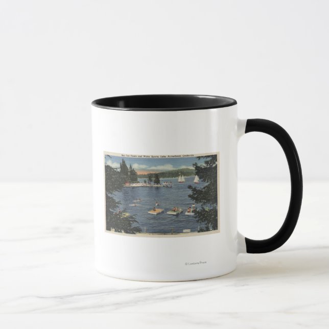 Tasse Les nageurs profitent de chars et de sports (Droite)