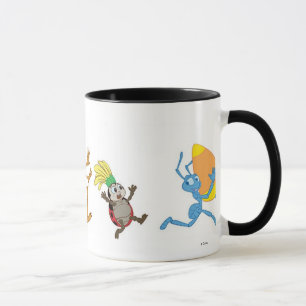 Tasse Les personnages d'A Bug's Life pourchassent après