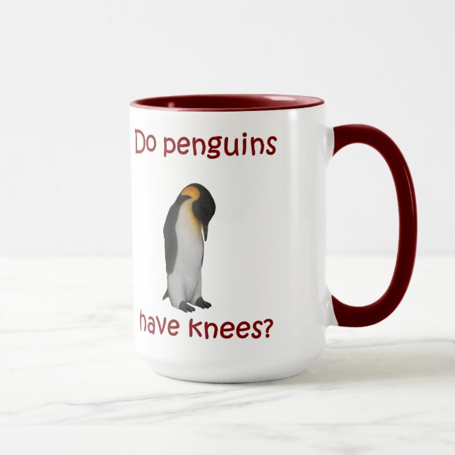 Tasse Les pingouins ont-ils des genoux ? (Droite)