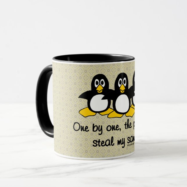 Tasse Les pingouins volent ma santé mentale (Devant gauche)