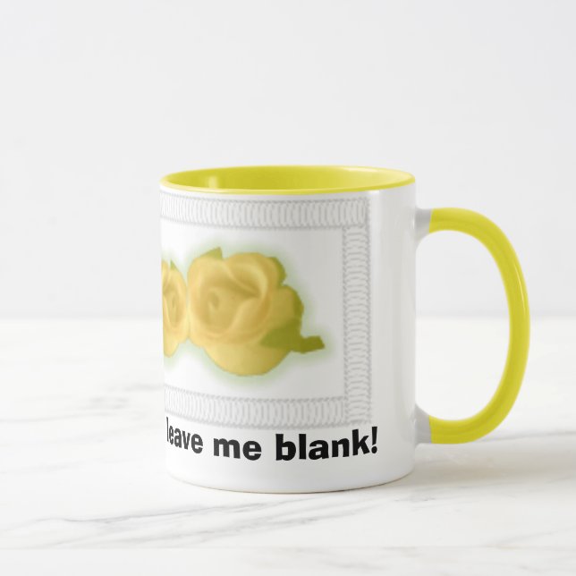 Tasse Les roses jaunes, ajoutent un certain texte ou me (Droite)