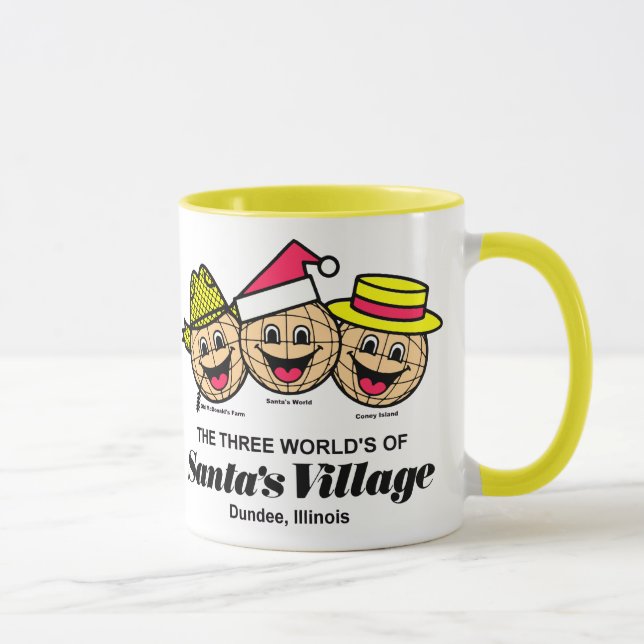 Tasse Les Trois Mondes de Père Noël Village, Dundee, IL (Droite)