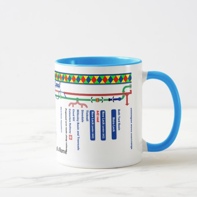 Tasse Les voies navigables BRITANNIQUES de carte (Droite)