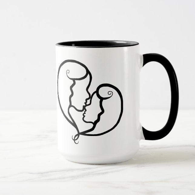 Tasse lesbienne d'icône de couples (Droite)