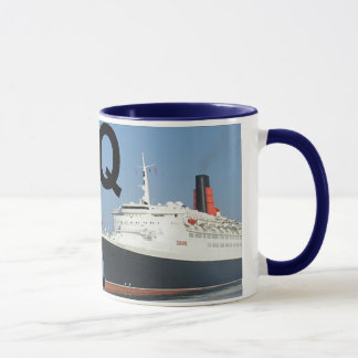 Tasse Lettres - Q - QE2 (la Reine Elizabeth 2)