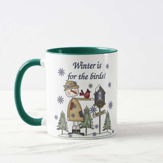 Tasse L'hiver est pour les oiseaux (Gauche)