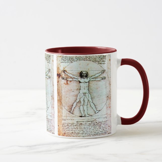 Tasse L'HOMME VITRUVIEN - Parchemin antique (Droite)