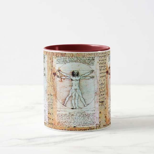 Tasse L'HOMME VITRUVIEN - Parchemin antique (Centre)