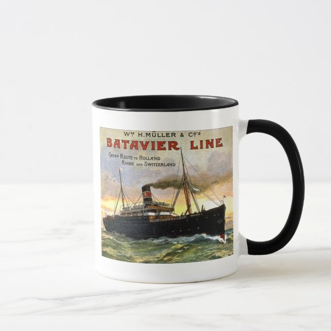 Tasse Ligne de Batavier - Vintage voyage (Droite)