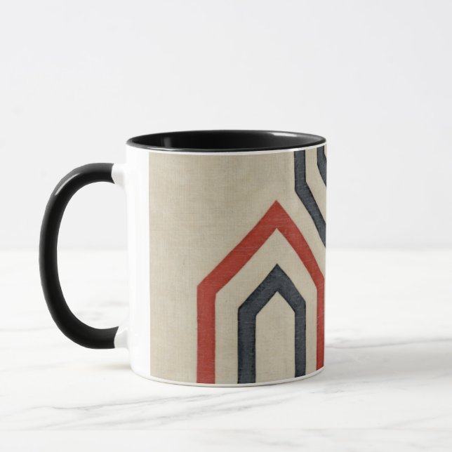 Tasse Lignes graphiques orange et bleu (Gauche)