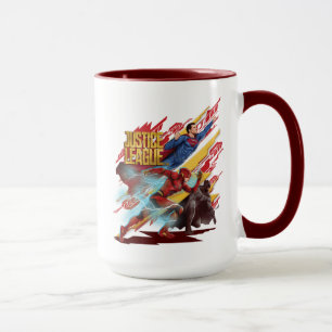 Tasse Ligue de Justice   Badge Superman, Flash et Batman