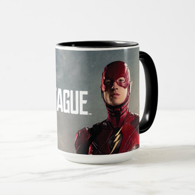 Tasse Ligue de Justice | Le Flash Sur Le Champ De Batail (Devant droit)