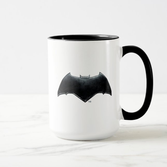Tasse Ligue de Justice | Symbole de batman métallique (Droite)
