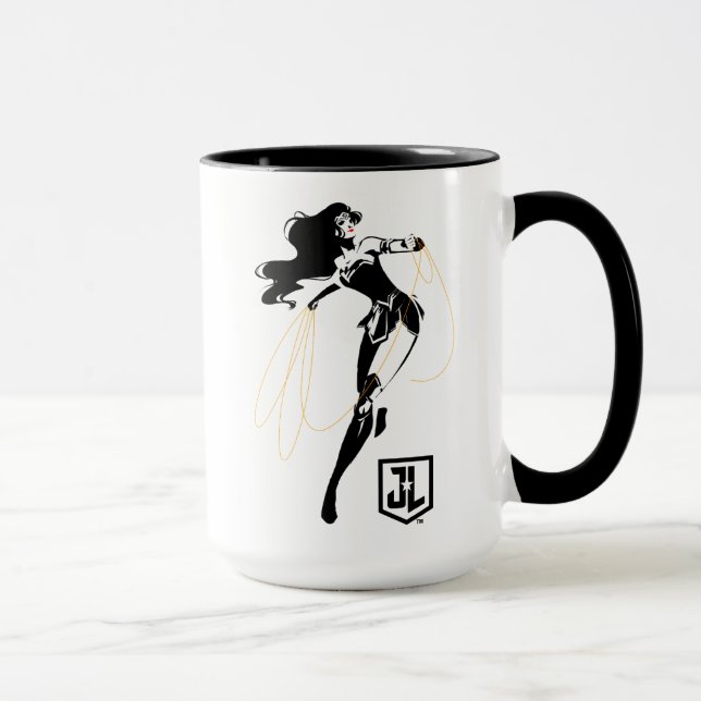 Tasse Ligue de Justice | Wonder Woman with Lasso Pop Art (Droite)