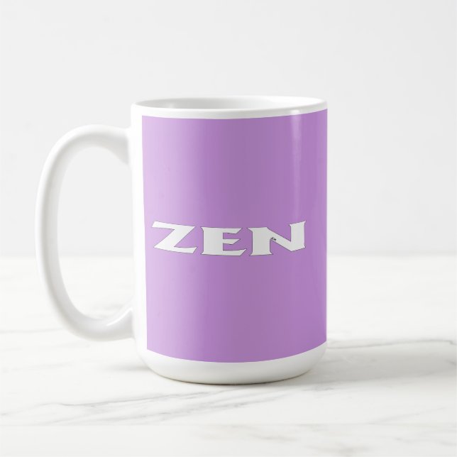 Tasse lilas blanche zen (Gauche)