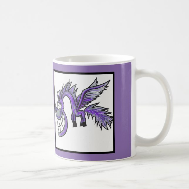 Tasse lilas de Pegasus de bande dessinée (Droite)