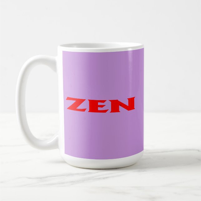 Tasse lilas rouge zen (Gauche)