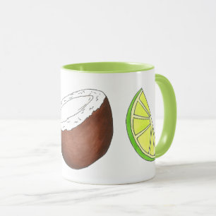 Tasse Lime dans l'île tropicale des noix de coco Citrus