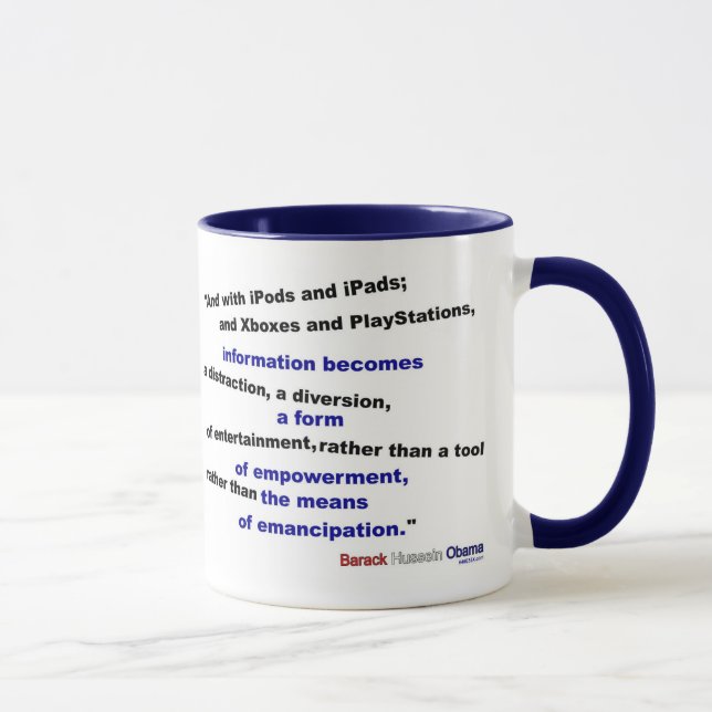 Tasse L'information est une distraction (Droite)