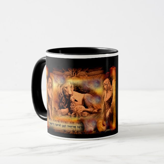 Tasse Lion et le 3h16 de John d'agneau (Devant gauche)