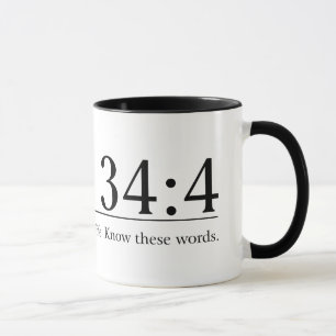 Tasse Lisez le 34:4 de psaume de bible
