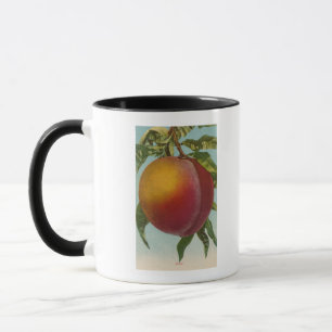 Tasse Lithographie de chromo de fruits de PeachFruitStat