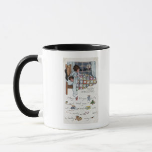 Tasse Little Awaken Girl Spies Père Noël et Sleigh