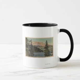 Tasse Loge rouge, TA - vue de lac Beartooth et butte