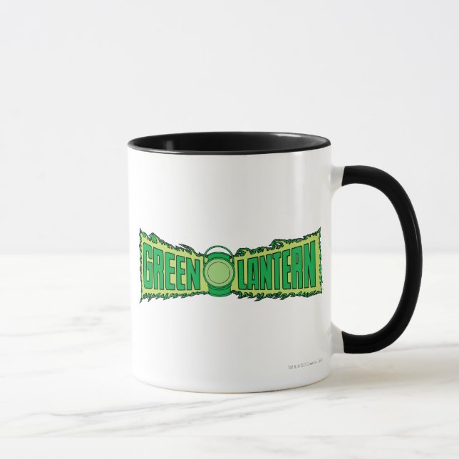 Tasse Logo de lanterne verte avec lanterne (Droite)
