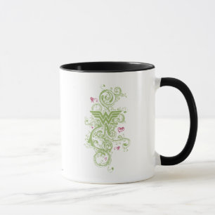 Tasse Logo de Wonder Woman Green Swirls