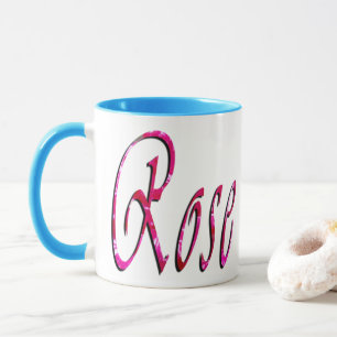 Tasse Logo du nom féminin Rose,